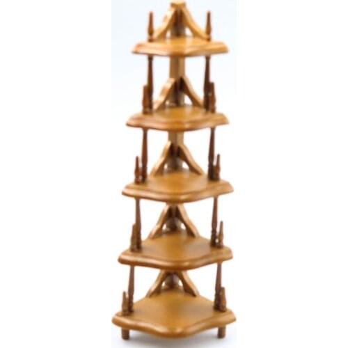 G07-X005 children baby gift Toy 1:12 Dollhouse mini Furniture Miniature rement Doll accessories wooden Five racks D200 1pcs