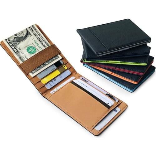 Pu Leather Card Holder Wallet Coin Purse Card Holder Thin Credit Card Case Men Business Card Package Wallet Gift