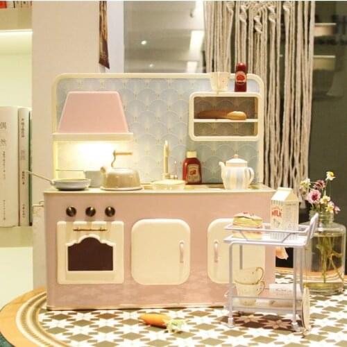 Aizulhomey Simulation Iron Kitchen Set Mouses House Furniture 1/6 OB11 BJD Lol Blyth Accessories For Dolls Baby Cooking Toys