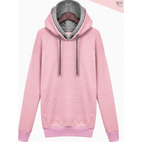 Fashion Women Winter Spring Zipper Hooded Sweatshirts Outwear Coat Sportswear Double Layer Pullover