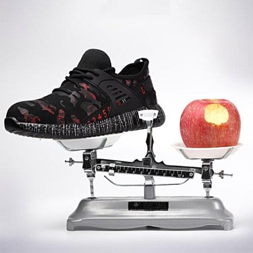 Mens Laboratory Safety Shoes Steel Toe Work Boots Impact-resistant For Building Lightweight Breathable Outdoor Shoes Black