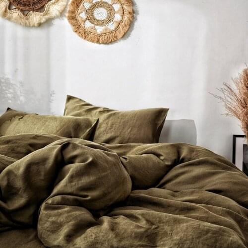 100% Pure Linen Bedding Waterwash Linen Duvet Cover 1 PC Handmake Quilt Cover King Size Bed Cover