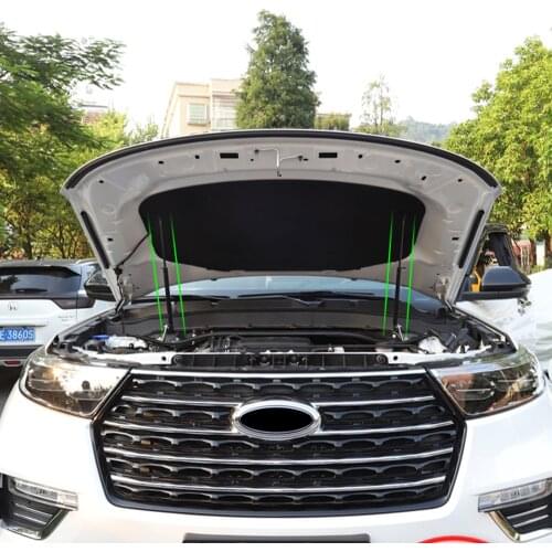 For Ford Explorer 2020 2021 Hood Cover Hydraulic Rod Telescopic Rod Engine Hood Lift Strut Spring Shock Bars Bracket Accessories