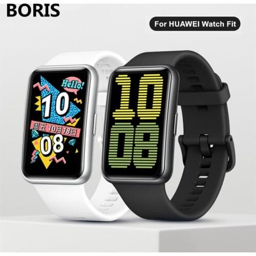 Watchband For Huawei Watch Fit Liquid Soft Silicone Strap For Huawei Watch Fit Replacement Wristband Smart Watch Accessories
