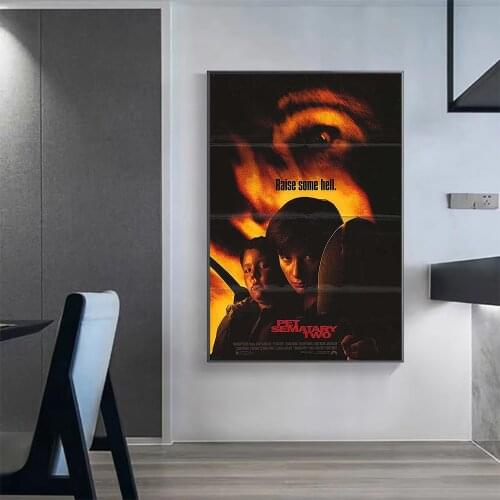 V0347 Pet Sematary II (2) Vintage Classic Movie Wall Silk Cloth HD Poster Art Home Decoration Gift