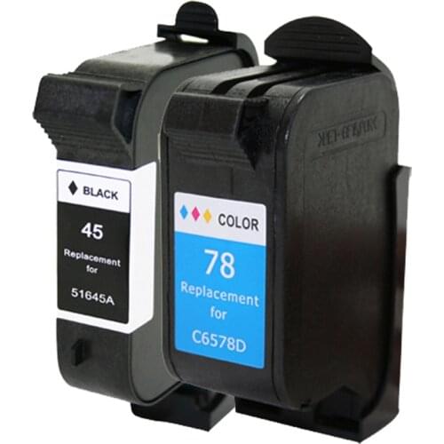 Vilaxh for hp 45 78 Ink Cartridge compatible For HP Deskjet 180 280 1220c 3810 3816 3820 3822 6122 6127 920c printer