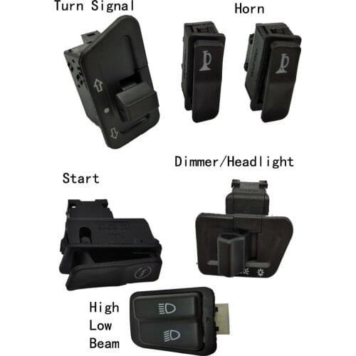 Z008 Uinversal Motorcycle Start /Dimmer/ Headlight/ Horn/ Turn Signal High Low Beam Switch Buttons for Scooter Start Switch