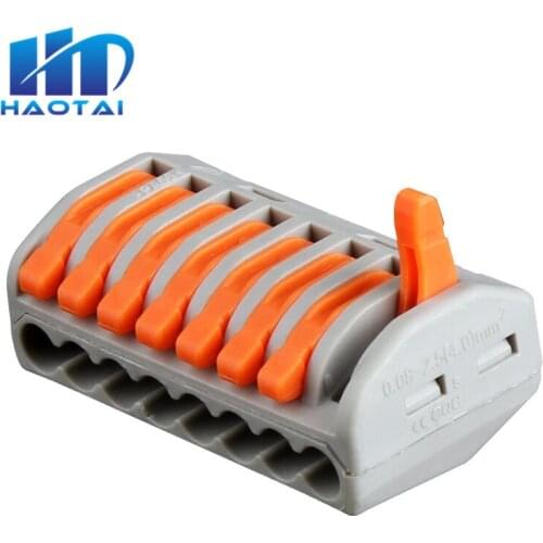 10Pcs PCT-218/ 222-418 Universal Compact Wire Wiring Connector Connectors 8 pin Conductor Terminal Block With Lever