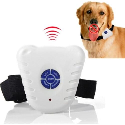 100Pcs/Lot Ultrasonic Anti Bark Stop Collar Barking Control Collar Pet Training Shock Collar Microwave SN2934