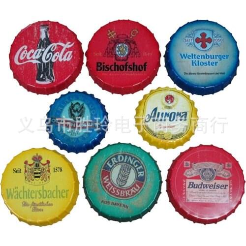 20pcs 17" 42cm Retro creative beer Bottle Cap Tin Metal Sign Soda Pop Drink Kitchen Home Decor