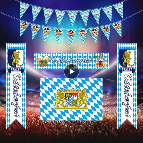 2021 Oktoberfest Decoration German Beer Flag Festival Party Supplies Decor Bavarian 100 People Fiesta Banner Free Shipping