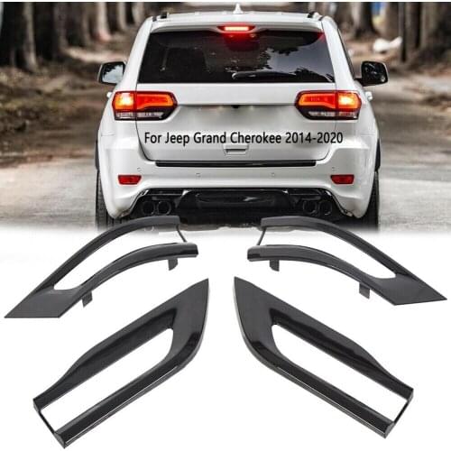 4PCS For Jeep Grand Cherokee 2014-2020 Gloss Black Car Tailgate tail light trim strip Kit Car Exterior Parts