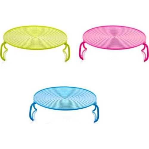 4 In 1 Microwave Plastic Stand Shelf Mini Heating Food Tray Cooling Rack Multifunction Kitchen Tool PAK55