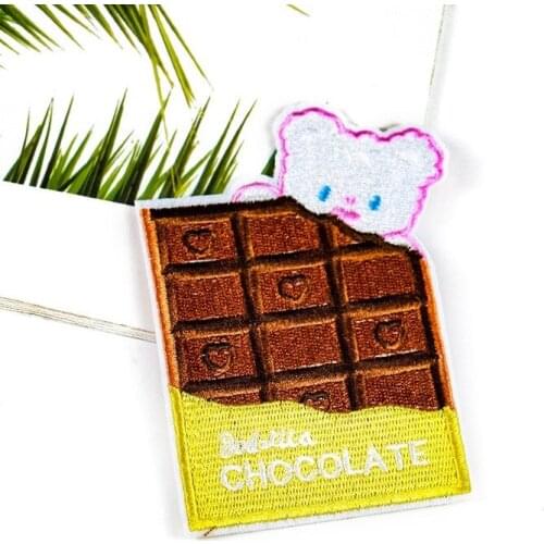 50pcs/lot Chocolate Cloth Stickers Embroidery Patches Letters Clothing Decoration Accessories Diy Iron Heat Transfer Applique