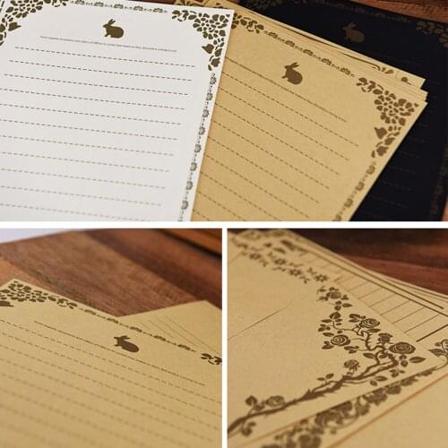 8 Models European Vintage Style Writing A Love Letter Kraft Paper Letters Good Quality Culture Stationery Office School Supplies