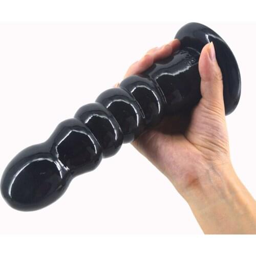 FAAK Suction Black Dildo Beads Anal Plug Sex Toys For Sex Shop Flexible Dick Women Men Fake Penis Anus Massage Balls Butt Plug