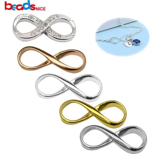 Beadsnice Wholesale Pure Silver 925 Infinity Bracelet Luxury Infinity Charms DIY Handmade Pendant Jewelry Supplies ID30531