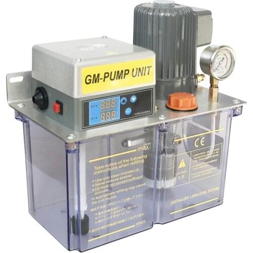 Electric lubrication oil grease pump lubricator oiler pressure relief valve digital panel gear 220V injection molding machine