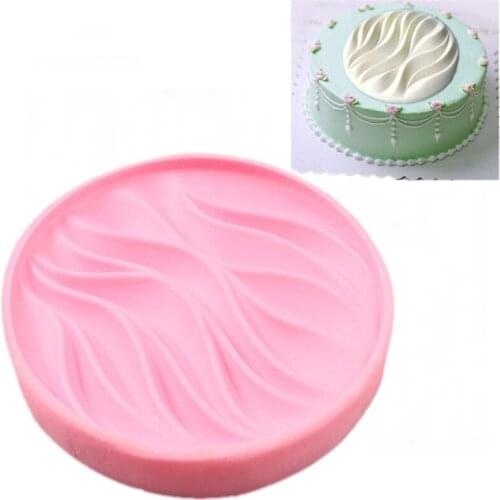 Wavy Shape Mousse Cake Silicone Molds Pastry Dessert Baking Mold DIY Fondant Cake Bakeware Decoration Handmade Soap Mould