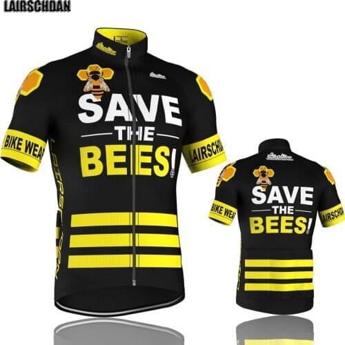 Funny bees bike jersey cycling clothing LairschDan 2021 summer mtb short sleeve cycling jersey quick dry koszulka rowerowa meska