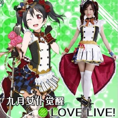 Anime LoveLive Kotori Minami Waken Cafe Maid Uniform Cosplay Costumes Love Live Full Set Princess Dress Halloween Party Costume
