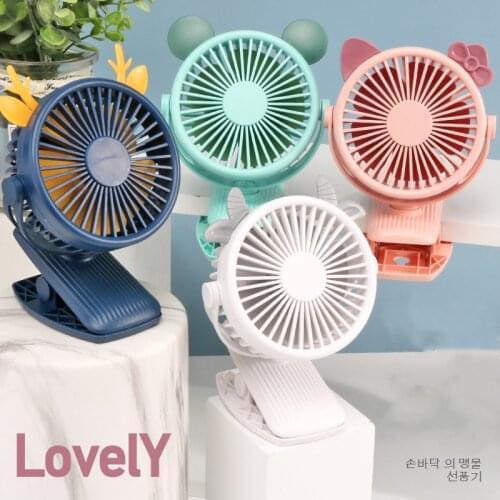 Mini With Clip Fan USB Charging Fruit Desktop Fan LED Lamp Portable 360 Degree Rotating USB Clip Small Fan