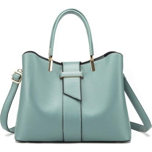 Simple Style Fashion Womens Shoulder Bags Solid Color PU Leather Large Capacity High Quality All-Match Ladies Diagonal Handbags