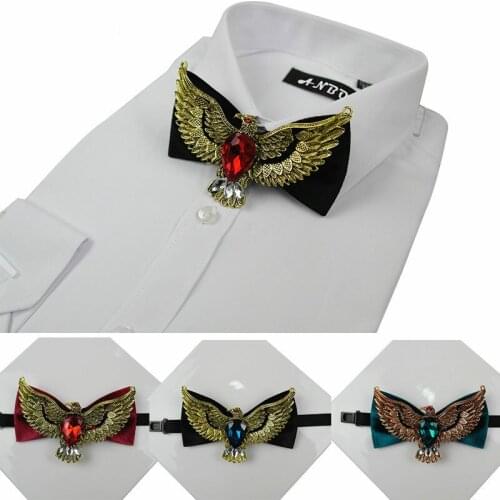 Fashion Necktie Groom Korean Diamond Bow Ties Luxury Wedding Birthday Party Gifts Elegant Butterfly Yarn Gravata Bow Tie