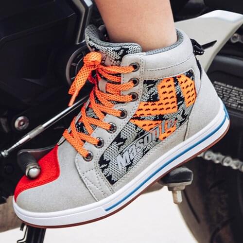 Motorcycle Boots Casual Breathable Summer Moto Motocross Shoes Botas De Moto Motorbike Biker Chopper Cruiser Touring Ankle Shoes