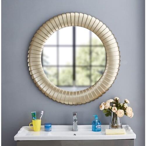 Nordic Makeup Mirror Round Bathroom Mirror Home Decoration American Simple Wall Hanging Mirror
