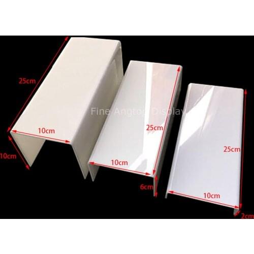 Wholesale White Jewelry Display Stand Toy Mobile Wallet Bracelet Display Shelf Plexiglass 3pcs/set Necklace Earring Jewelry Rack