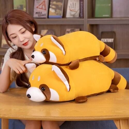New Lying Raccoon Plush Toys Super Soft Raccoon Stuffed Animals Doll Pillow For Girls Children Kids Baby Birthday Gift 60/80cm