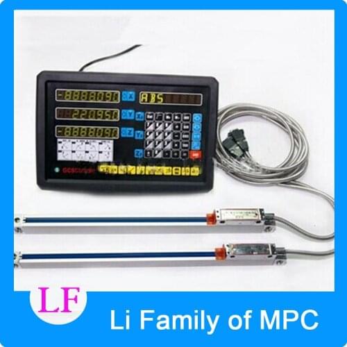 Complete set milling/ lathe/ drill machine dro digital readout with 3 pcs linear scales