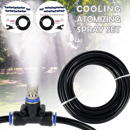 10M Atomizing Spray Cooling Water Fog Sprayer System Garden Nebulizer Outdoor Misting System Water Mist for Home Garden