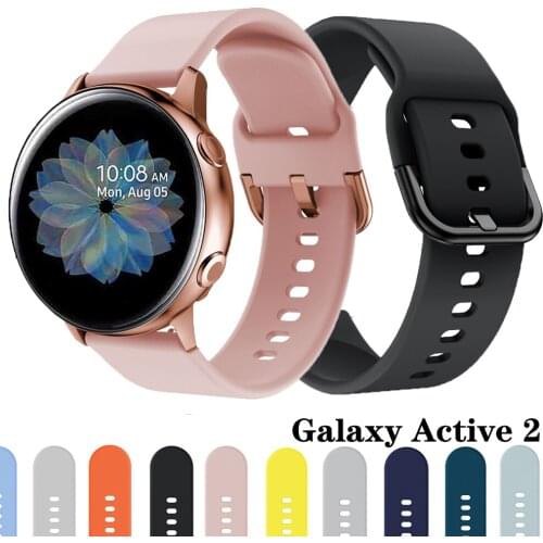 Watch Strap for Samsung Galaxy Watch Active 2 Silicone Watchband for Samsung Galaxy Watch 3 20mm Bracelet Smart band Accessories
