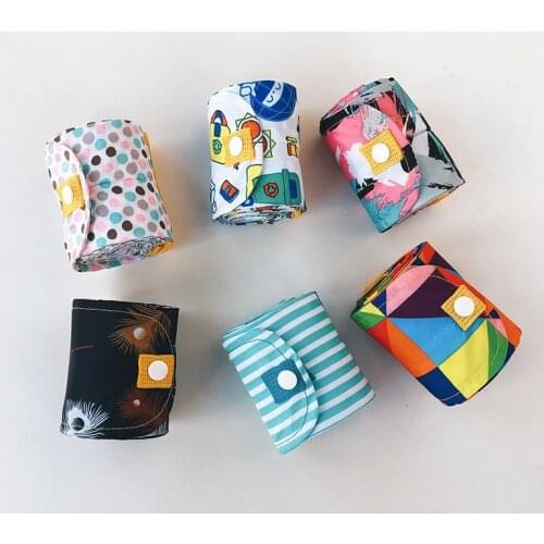 DIY Foldable Shopping Bag.Market bag high-capacity storage bag Organ fold should bag mini pocket bag