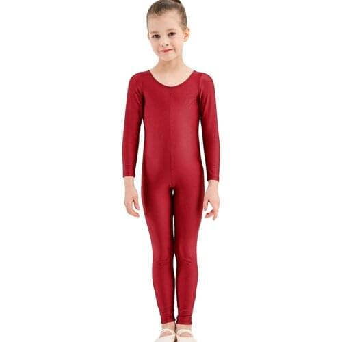 Speerise Girls Kids Long Sleeve Spandex One Piece Dance Unitard