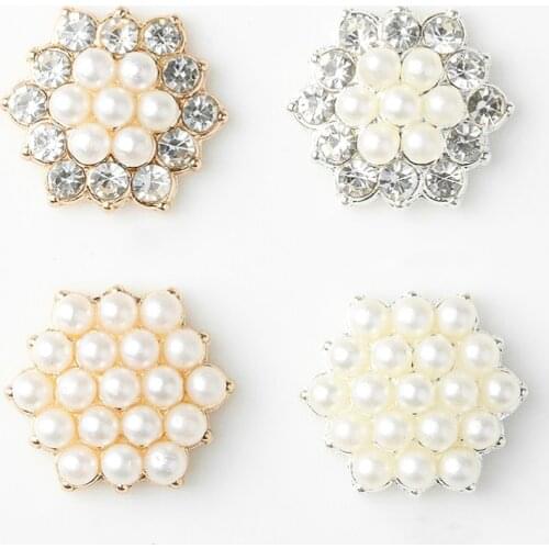Best Selling Shiny Alloy10pcs/ set Rhinestone Pearl Jewelry Decorations Holiday Handmade Creative Products Accessories Wholesale