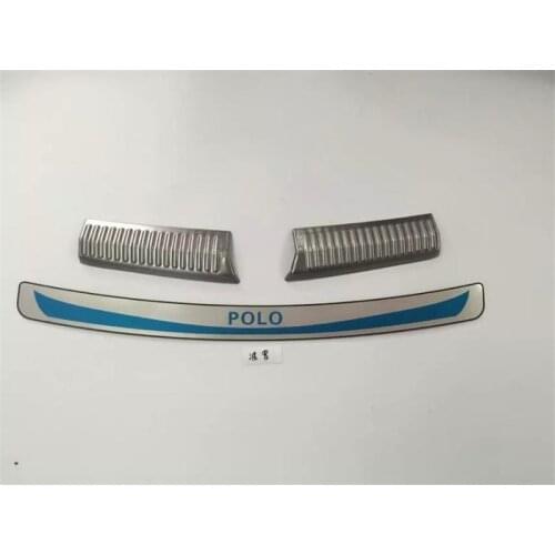 High Quality Internal External Car Rear Bumper Sill Car Accessories Trunk Trim For Volkswagen Polo Hatchback 2011-2017