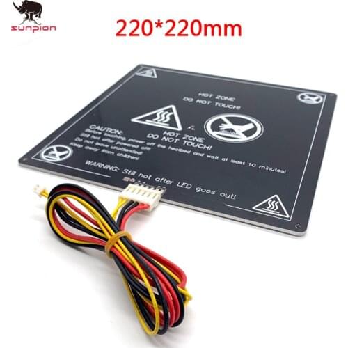 220*220*3.0mm 3D Printer Parts 1PCS black MK3 hotbed latest Aluminum heated bed for Hot-bed Support 12V220*220*3.0mm 12V130w