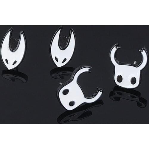 Game Hollow Knight Cute Earrings Leading Role Cartoon Figure Metal Stud Earrings Women Cosplay Party Prop Jewelry