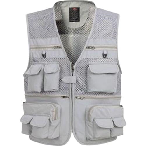 Tactical Vest Men Photographer Waistcoat Mesh Sleeveless Jacket Many Pocket Vest Multi Pocket Vest Vests Male With Many Pockets
