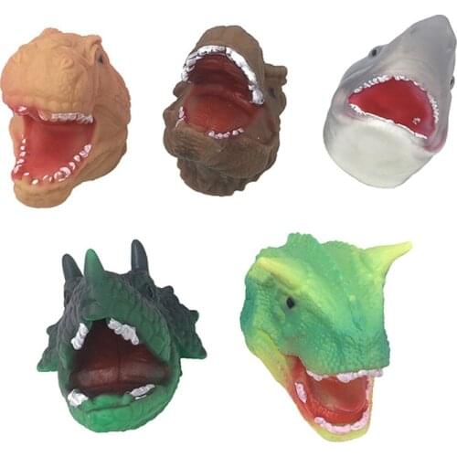 1pcs Animal Finger Sets Novel Dinosaur Shark Crocodile Hand Puppet Toy Fun Party Toy Parent-child Interactive Doll Toys