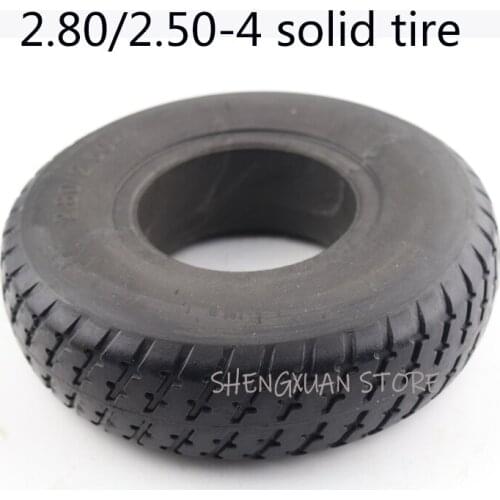 2.80/2.50-4 Without Inner Tube Tyre Solid tire 9 Inch Solid Tyre for Electric Scooter Trolley Trailer and Wheelchair