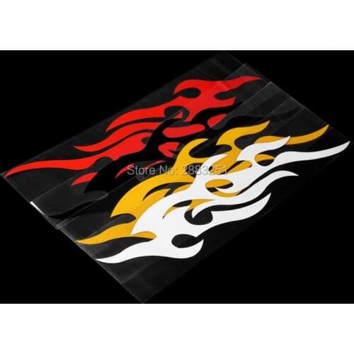 2pcs Car Styling Auto Flame Fire Sticker Decal Decor for Audi a4 a3 q5 q7 a5 b6 b8 a6 c5 b7 c6 audifonos bluetooth Accessories