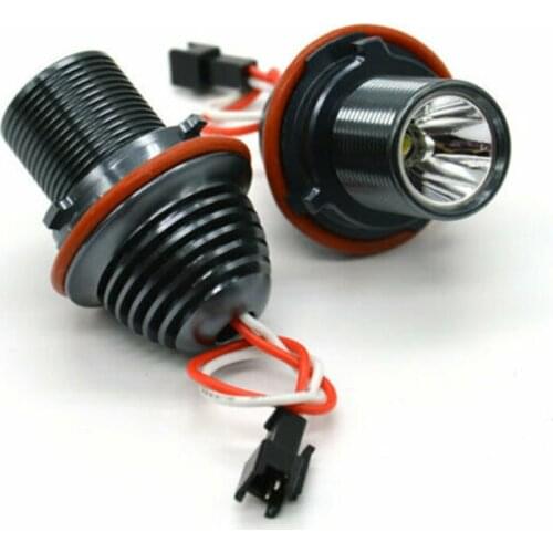 2PCS 10W Angel Eyes White LED Chips LED Marker Halo Ring Light Bulbs for E39 E87 E60 E61 E63 E65 E83 X5 E53 LED angel eyes