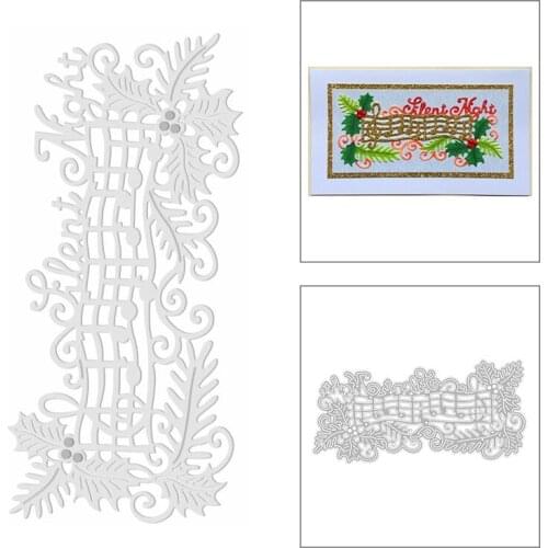 2020 New Christmas Iris Metal Cutting Dies Flowers and Musical Note Die Cut Scrapbooking For Crafts Card Making no Stamps Sets