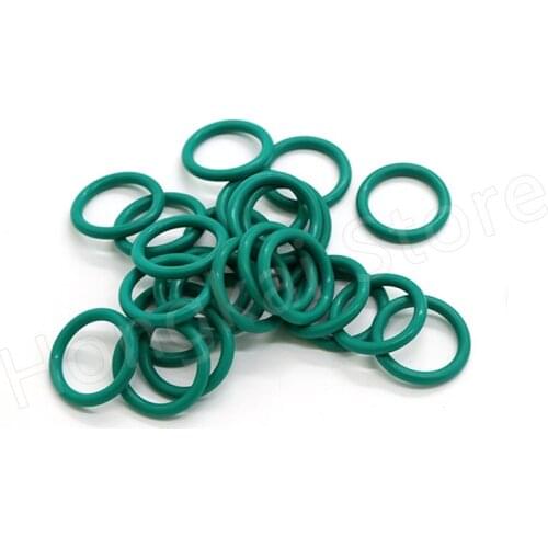 5pcs CS 2mm Green FKM O Ring OD 5-70mm Fluorine Rubber Ring Gaskets ID 1-66mm Good Oil Resistance