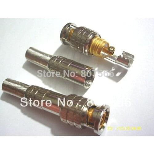 50pcs BNC Male Compression Adapter to Coaxial Video RG59 Cable CCTV camers New