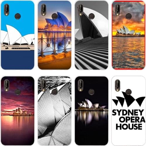 54H sydney opera house modern Soft Silicone Tpu Cover Case for huawei p 20 lite pro y6 2017 mate 10 lite